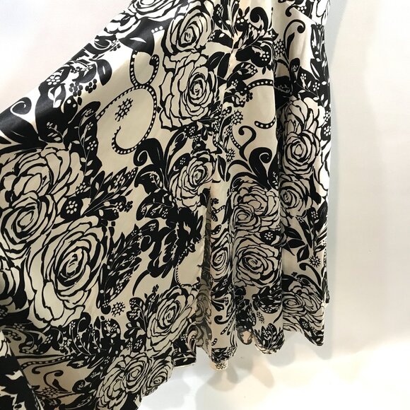 Strapless Floor Length Dress Formal Floral Black White Sz 4, DJ-JAZ - Picture 6 of 11